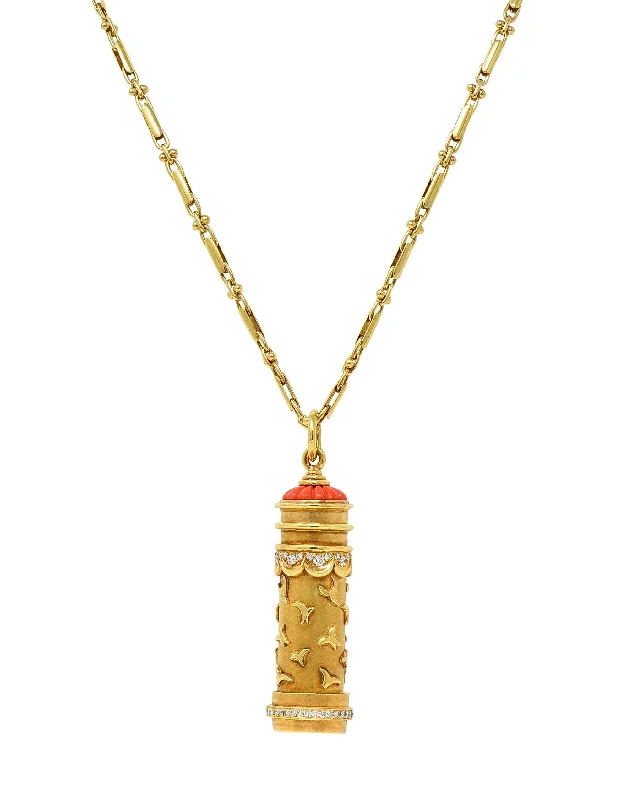 Limited-Time Jewelry Discounts – Shine Without The Splurge Harry Winston Jacques Timey Diamond Coral 18 Karat Gold Vintage Kaleidoscope Pendant Necklace