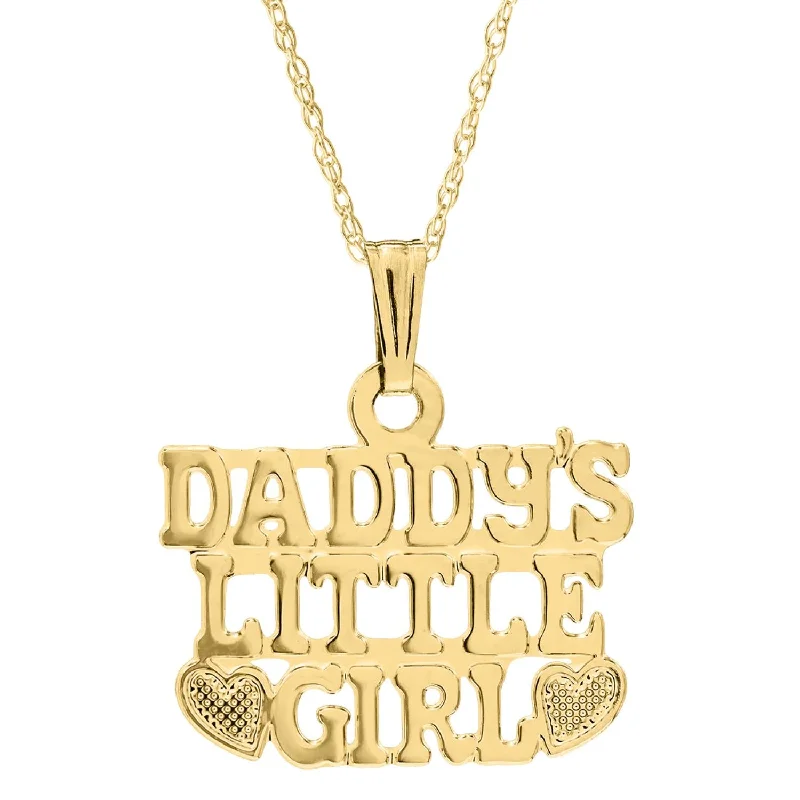 Personalized Jewelry Sale – Meaningful Gifts At Great Prices Kiddie Kraft 14KT Yellow Gold 15-inch Childrens Daddy's Little Girl Pendant Personalized Jewelry Sale – Meaningful Gifts At Great Prices Kiddie Kraft 14KT Yellow Gold 15-inch Childrens Daddy's Little Girl Pendant