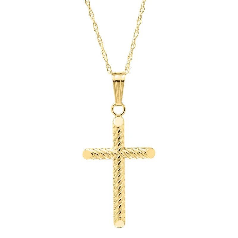 Luxury Handcrafted Jewelry For Elegant Looks Kiddie Kraft 14KT Yellow Gold 15-inch Childrens Cross Pendant Luxury Handcrafted Jewelry For Elegant Looks Kiddie Kraft 14KT Yellow Gold 15-inch Childrens Cross Pendant
