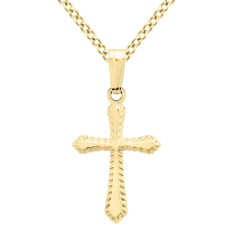 Seasonal Jewelry Sale – Upgrade Your Collection Kiddie Kraft 14KT Yellow Gold Filled 15-inch Cross Pendant