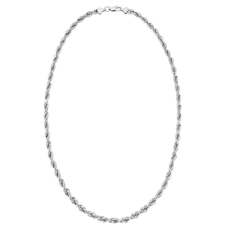 Timeless Jewelry Styles At Wallet-Friendly Prices King by Simone I Smith Stainless Steel 24-inch 6MM Rope Chain
