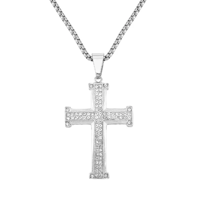 Limited-Time Offer On Elegant Jewelry Pieces King by Simone I Smith Stainless Steel and Crystal 50X35MM 24-inch Cross Pendant Limited-Time Offer On Elegant Jewelry Pieces King by Simone I Smith Stainless Steel and Crystal 50X35MM 24-inch Cross Pendant