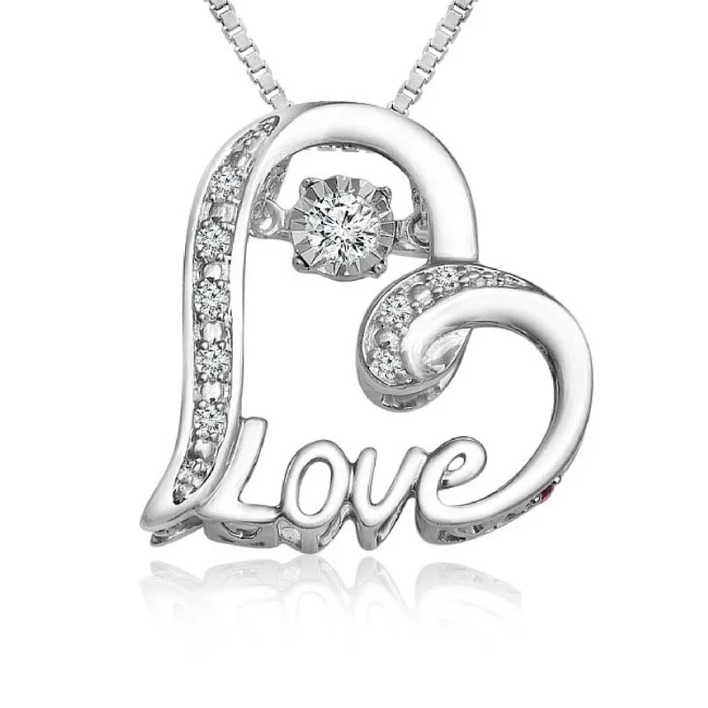 Fashion-Forward Jewelry At Incredible Prices LoveSong 1/10 CTW Diamond Dancing 18-inch Pendant in Sterling Silver