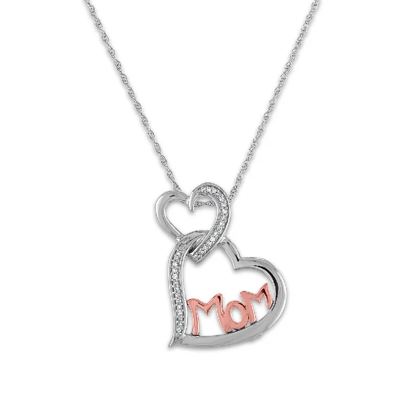 Special Deals On Handcrafted And Designer Jewelry LoveSong 1/16 CTW Diamond Heart Mom 18-inch Pendant in Sterling Silver Special Deals On Handcrafted And Designer Jewelry LoveSong 1/16 CTW Diamond Heart Mom 18-inch Pendant in Sterling Silver