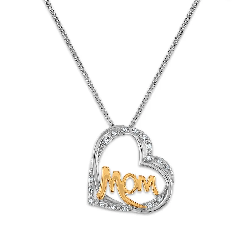 Elegant Jewelry Pieces At Unbelievable Prices LoveSong 1/20 CTW Diamond 18-inch Mom Pendant in Sterling Silver Elegant Jewelry Pieces At Unbelievable Prices LoveSong 1/20 CTW Diamond 18-inch Mom Pendant in Sterling Silver