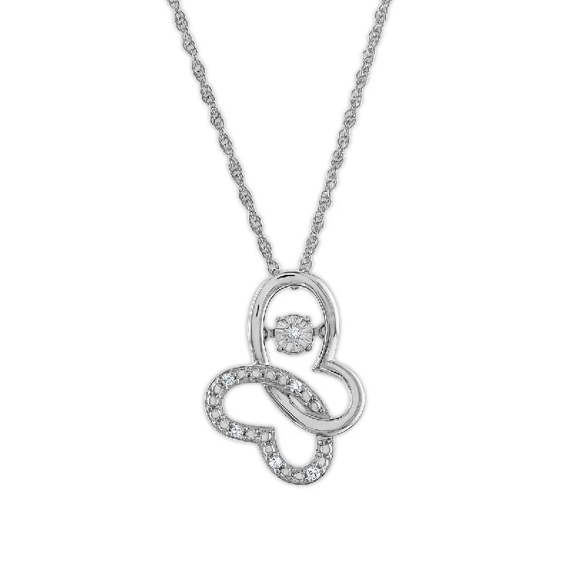 Everyday Jewelry Essentials Now On Sale LoveSong 1/20 CTW Diamond Butterfly 18-inch Pendant in Rhodium Plated Sterling Silver Everyday Jewelry Essentials Now On Sale LoveSong 1/20 CTW Diamond Butterfly 18-inch Pendant in Rhodium Plated Sterling Silver