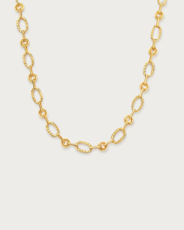 Handcrafted Jewelry Sale – Unique Designs At Low Prices Textured Circle Link Necklace