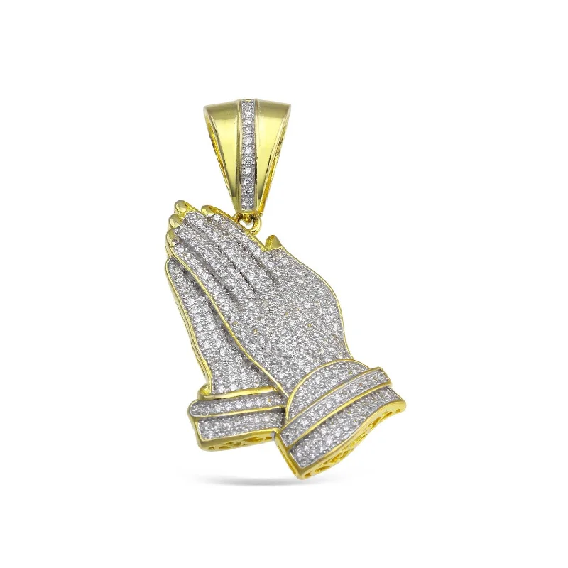 Your Dream Jewelry At Dream Prices – Shop Now Luxe Layers 14KT Yellow Gold Plated Sterling Silver Cubic Zirconia 46X24MM Religious Praying Hand Pendant. Chain Not Included Your Dream Jewelry At Dream Prices – Shop Now Luxe Layers 14KT Yellow Gold Plated Sterling Silver Cubic Zirconia 46X24MM Religious Praying Hand Pendant. Chain Not Included