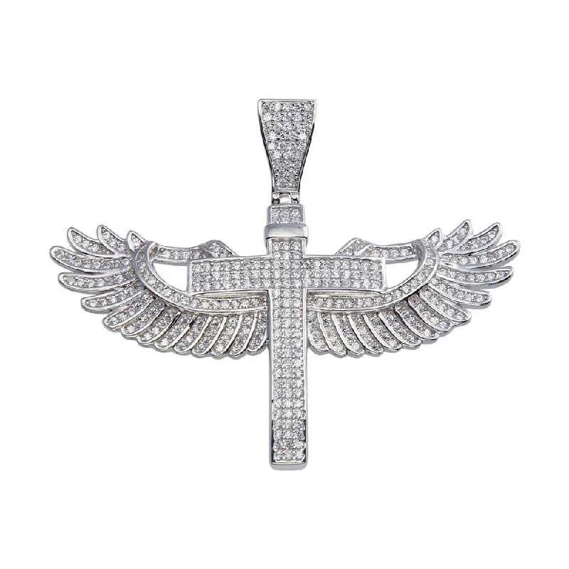 Best Jewelry Sale Prices – Limited-Time Offer Luxe Layers Sterling Silver Cubic Zirconia 41X52MM Cross with Wing Pendant-Chain Not Included Best Jewelry Sale Prices – Limited-Time Offer Luxe Layers Sterling Silver Cubic Zirconia 41X52MM Cross with Wing Pendant-Chain Not Included