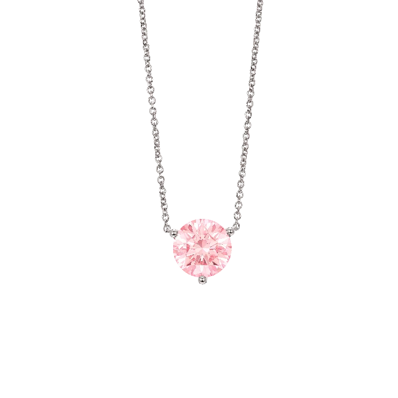 Elegant Necklaces And Bracelets At Limited-Time Offers The Pink Round Brilliant Solitaire Pendant