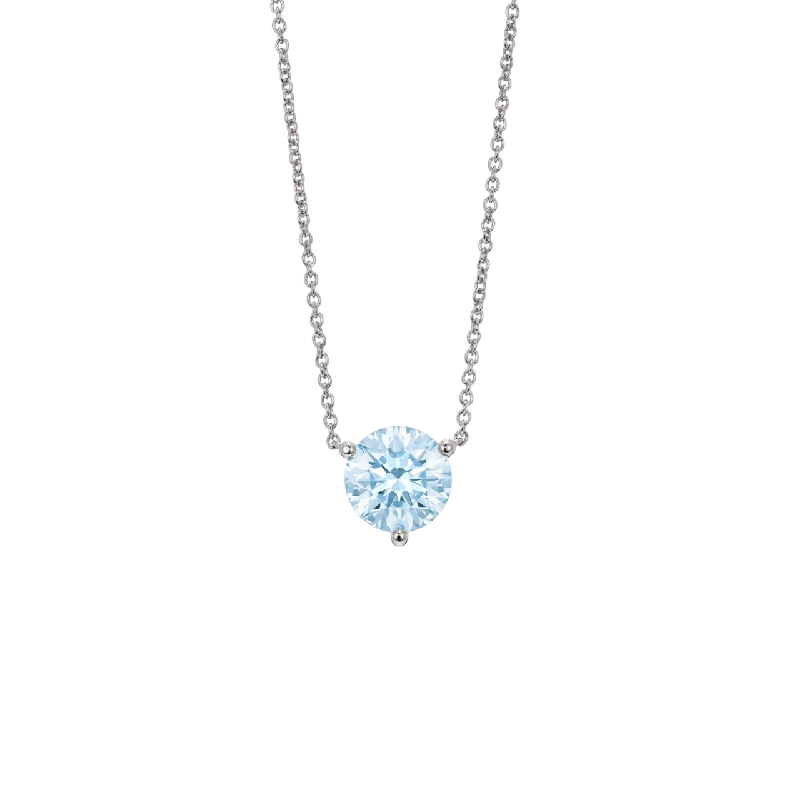 Elegant Jewelry, Affordable Luxury – Shop Now The Blue Round Brilliant Solitaire Pendant