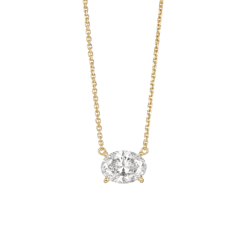 Romantic Heart-Shaped Jewelry For Special Gifts The Oval Solitaire Pendant