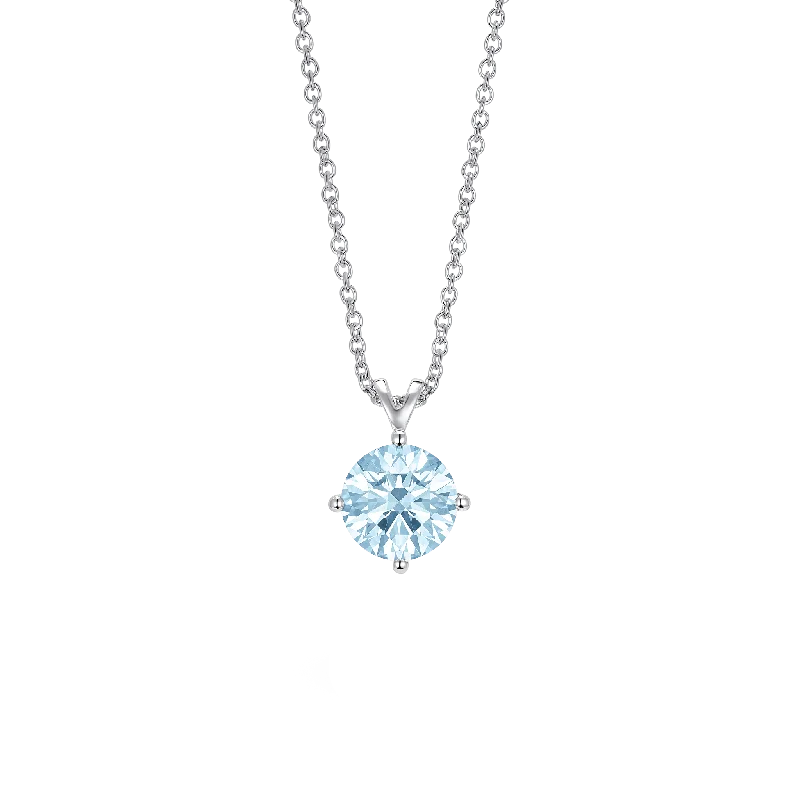 Limited-Stock Jewelry Clearance – Grab Your Favorites Now The Blue Round Brilliant Solitaire Bale Pendant