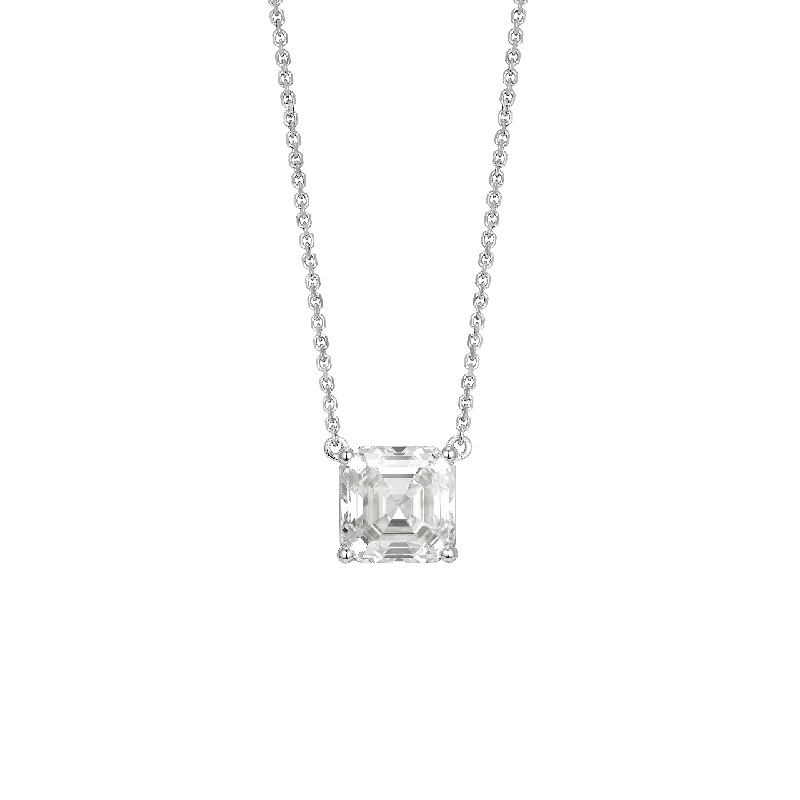 Luxury Jewelry At Unbeatable Discounts The Asscher Solitaire Pendant