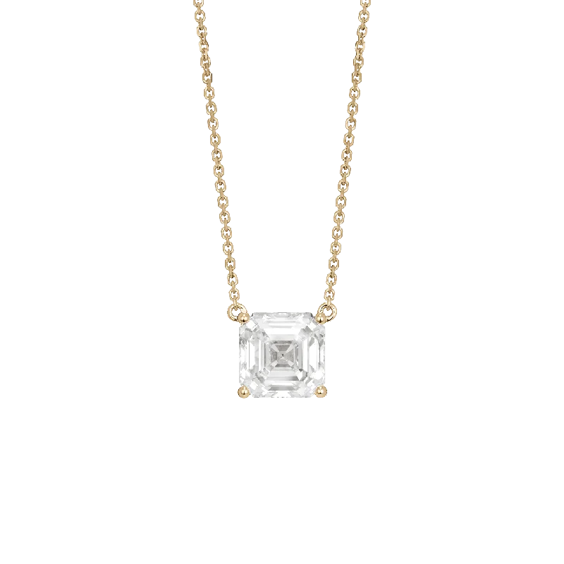 Elegant Rose Gold Jewelry For A Stylish Touch The Asscher Solitaire Pendant