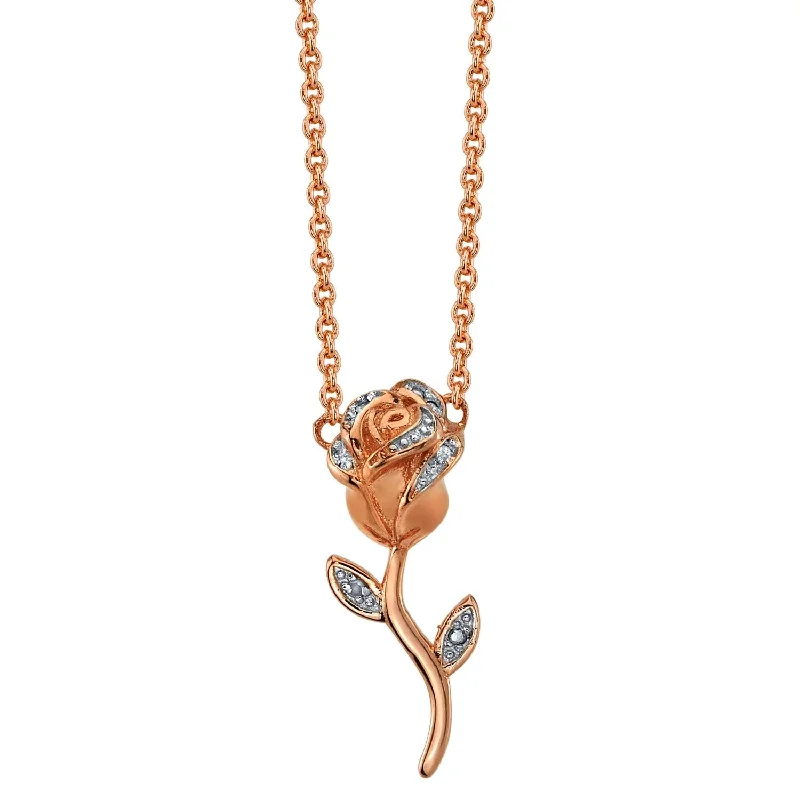 Best-Selling Jewelry Now Available At Special Deals Rose Gold Plated Rose Flower Sterling Silver Cubic Zirconia Pendant Best-Selling Jewelry Now Available At Special Deals Rose Gold Plated Rose Flower Sterling Silver Cubic Zirconia Pendant
