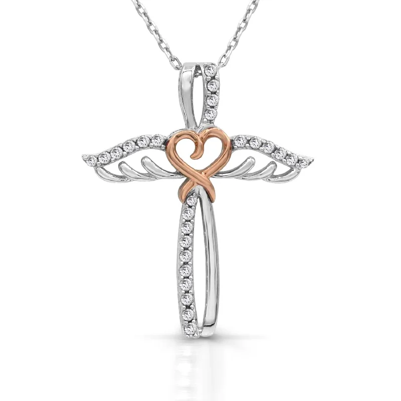 Flash Sale On Stunning Jewelry – Don't Miss Out Round White Sapphire Gem Stone Cross Heart Eternal Romance 18-inch Pendant in Sterling Silver Flash Sale On Stunning Jewelry – Don't Miss Out Round White Sapphire Gem Stone Cross Heart Eternal Romance 18-inch Pendant in Sterling Silver
