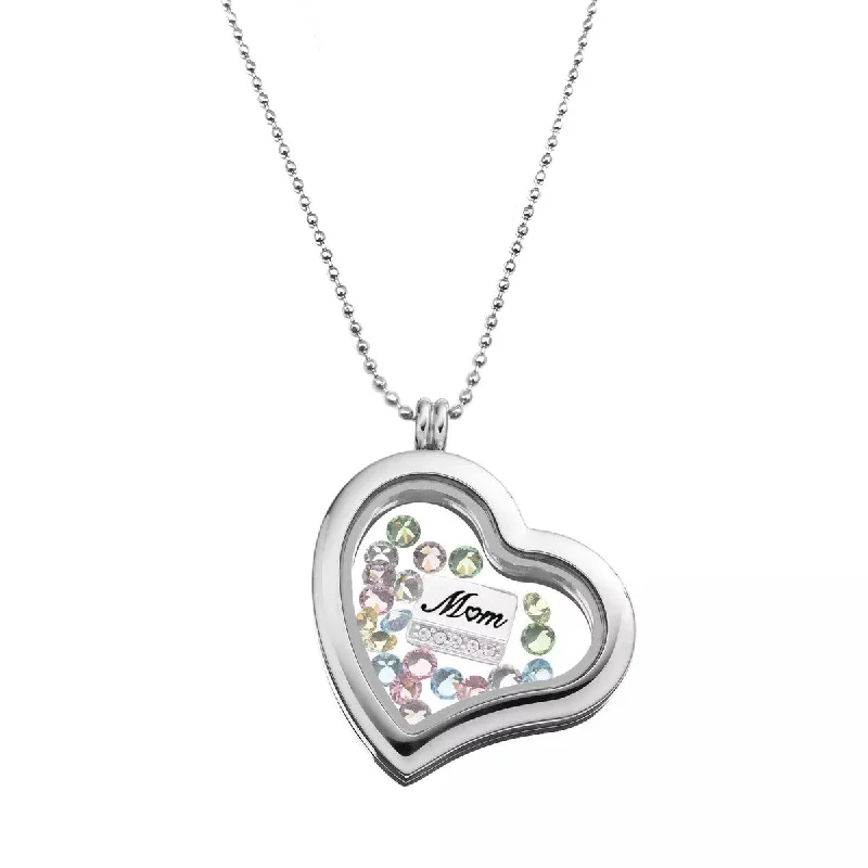 Shop Fine Jewelry With Exclusive Savings Stainless Steel and Crystals Heart Locket