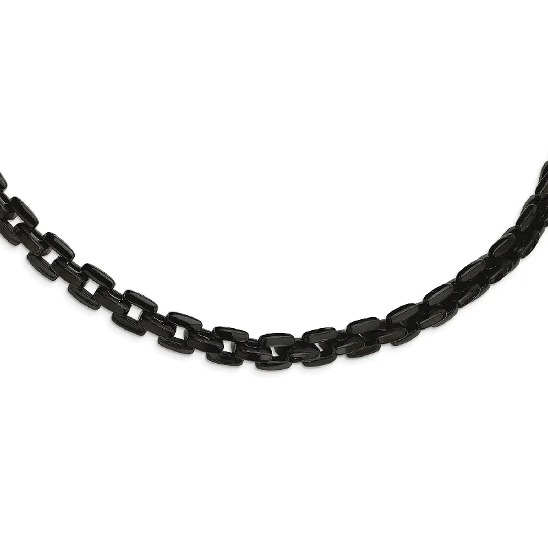 Shop Stylish Jewelry Now And Save Big Stainless Steel Black IP-plated 19.75in Necklace
