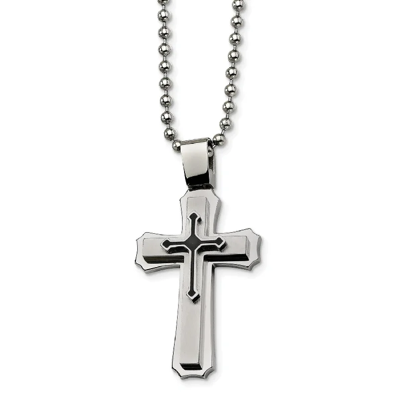 Unmissable Jewelry Clearance – Final Reductions Stainless Steel Black IP-plated Cross Necklace Unmissable Jewelry Clearance – Final Reductions Stainless Steel Black IP-plated Cross Necklace
