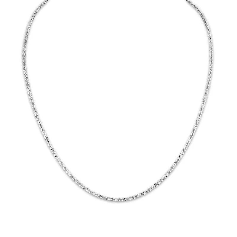 Timeless Beauty, Unbeatable Deals – Jewelry Sale On Sterling Silver 18-inch 2.2MM Sparkle Chain