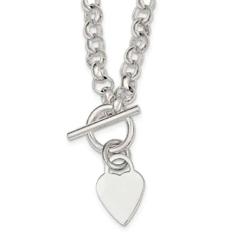 Exclusive Jewelry Sale Event – Shop Now Engravable Sterling Silver 18-inch 7MM Heart Toggle Necklace Exclusive Jewelry Sale Event – Shop Now Engravable Sterling Silver 18-inch 7MM Heart Toggle Necklace