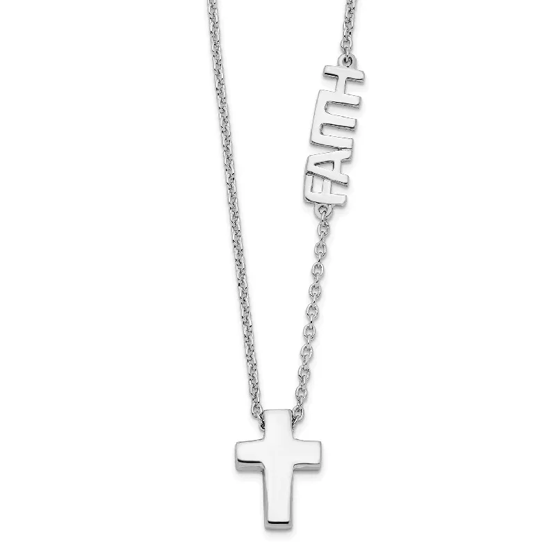 Sparkle For Less – Shop Our Limited-Time Jewelry Deals Sterling Silver 18-inch Cross Faith Necklace