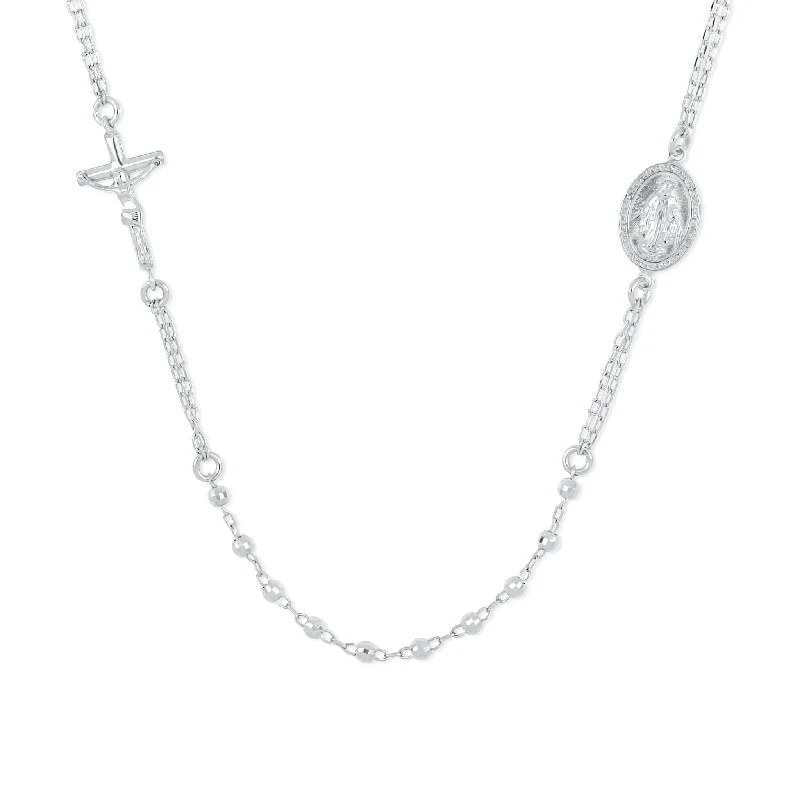 Breathtaking Jewelry, Breathtaking Prices Sterling Silver 18-inch Rosary Necklace