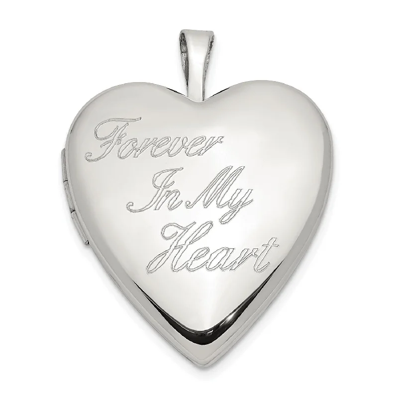 Luxury Jewelry Clearance – Shop Premium Styles Now Engravable Sterling Silver Heart Locket Forever In My Heart Pendant