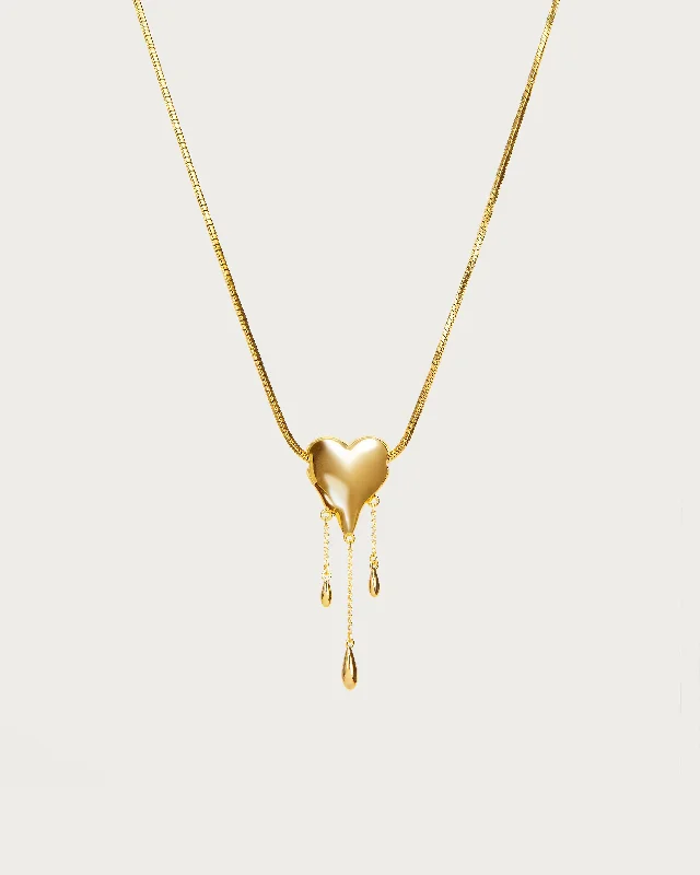 Limited-Stock Jewelry Sale – Once It's Gone, It's Gone Venom’s Golden Drip Heart Necklace