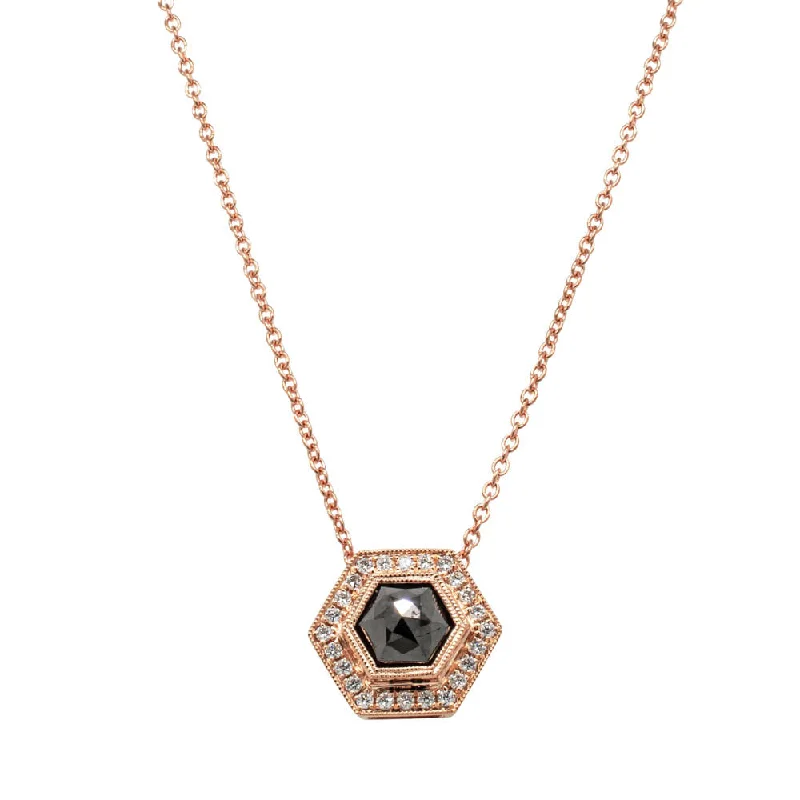 Last Chance To Grab Your Favorite Jewelry At A Discount 18ct Rose Gold .92ct Black Diamond Halo Pendant Last Chance To Grab Your Favorite Jewelry At A Discount 18ct Rose Gold .92ct Black Diamond Halo Pendant