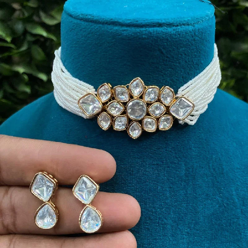 Stunning Jewelry Pieces At The Lowest Prices Ever Amoliya Jewels Gold Plated Polki Kundan Choker Necklace Set Stunning Jewelry Pieces At The Lowest Prices Ever Amoliya Jewels Gold Plated Polki Kundan Choker Necklace Set