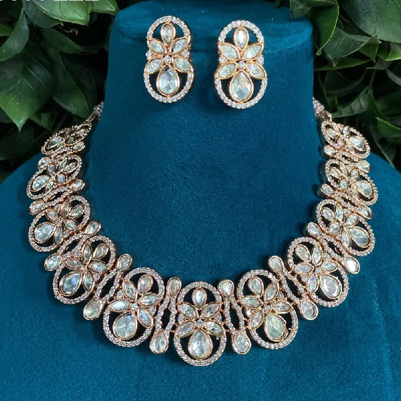 Luxury Meets Affordability – Jewelry Sale Live Now Amoliya Jewels Gold Plated Polki Kundan Necklace Set