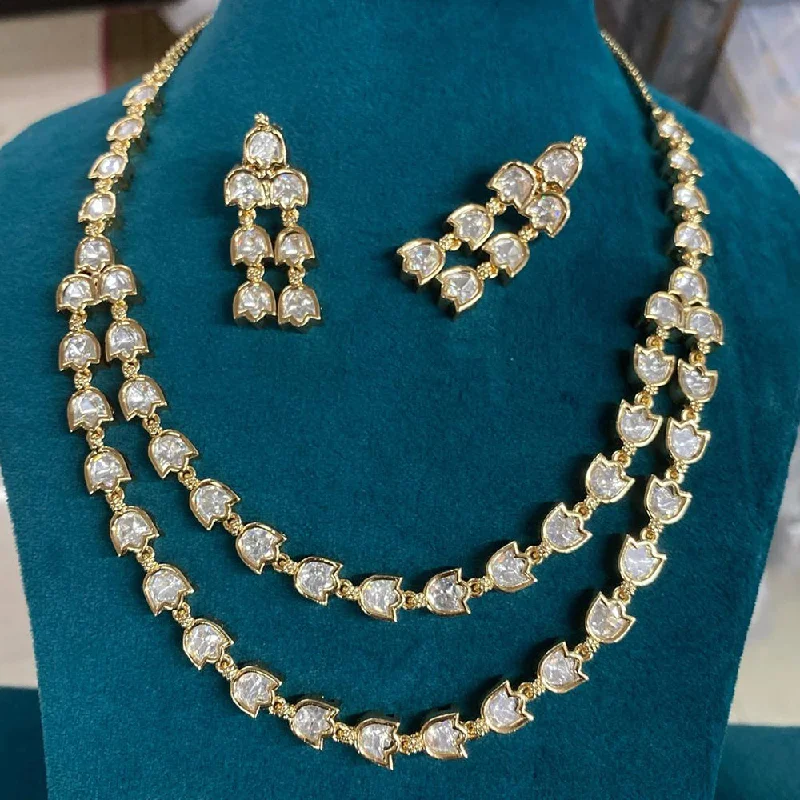 Your Perfect Accessory Now At The Best Price Amoliya Jewels Gold Plated Polki Kundan Necklace Set Your Perfect Accessory Now At The Best Price Amoliya Jewels Gold Plated Polki Kundan Necklace Set