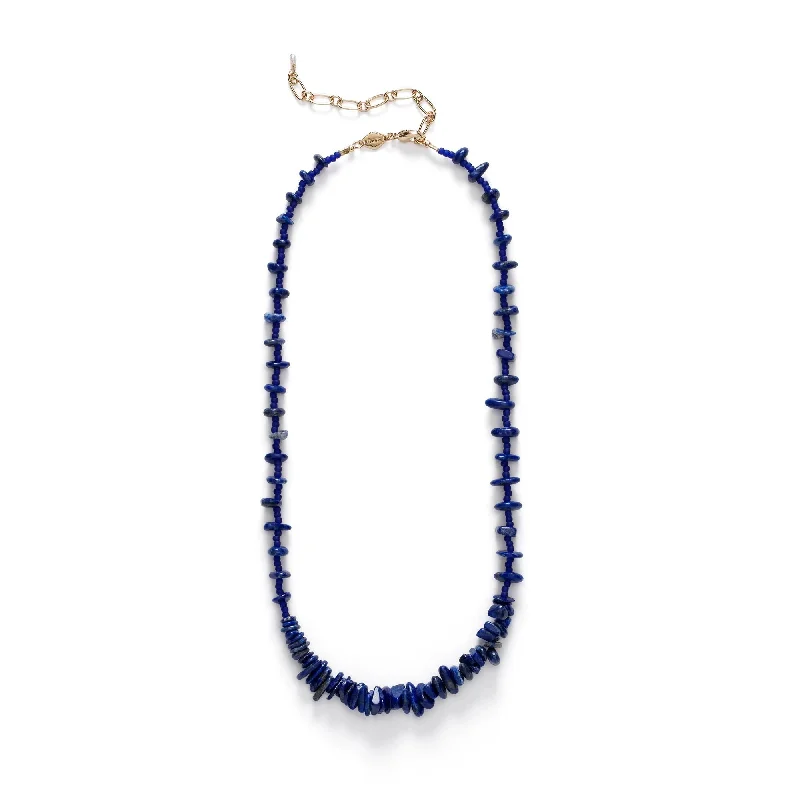 Celebrate Every Occasion With Sparkling Savings Reef Gold Plated Neklace w. Lazurite & Beads Celebrate Every Occasion With Sparkling Savings Reef Gold Plated Neklace w. Lazurite & Beads