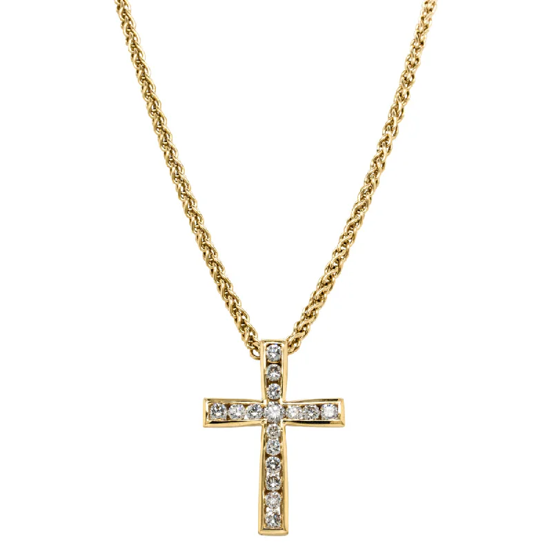 Affordable Luxury Jewelry For Every Occasion Deja Vu 18ct Yellow Gold .70ct Diamond Cross Pendant Affordable Luxury Jewelry For Every Occasion Deja Vu 18ct Yellow Gold .70ct Diamond Cross Pendant