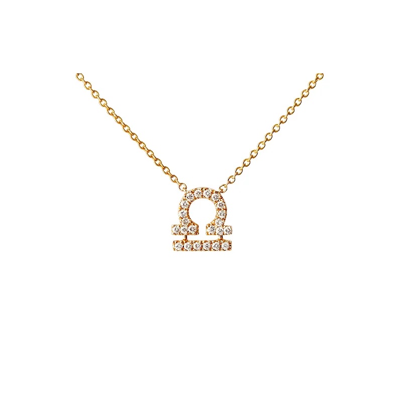 Premium Jewelry, Premium Discounts – Act Fast Petit Sign Libra 18K Gold Necklace w. Diamonds Premium Jewelry, Premium Discounts – Act Fast Petit Sign Libra 18K Gold Necklace w. Diamonds
