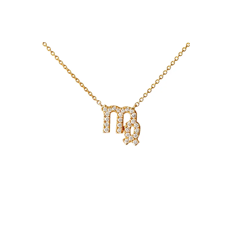 Affordable Glamour – Premium Jewelry For Less Petit Sign Virgo 18K Gold Necklace w. Diamonds