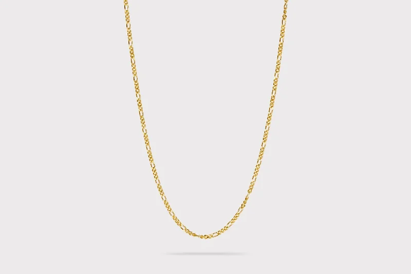 Grab Exquisite Jewelry At The Lowest Prices IX Figaro Gold Plated Necklace
