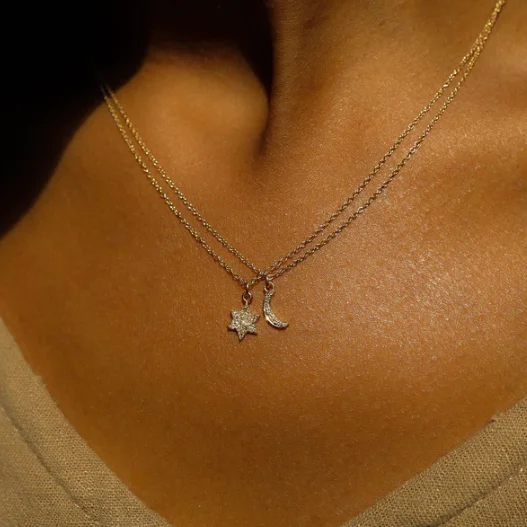 Fashion-Forward Jewelry At Incredible Prices Gold Luna Diamond Necklace