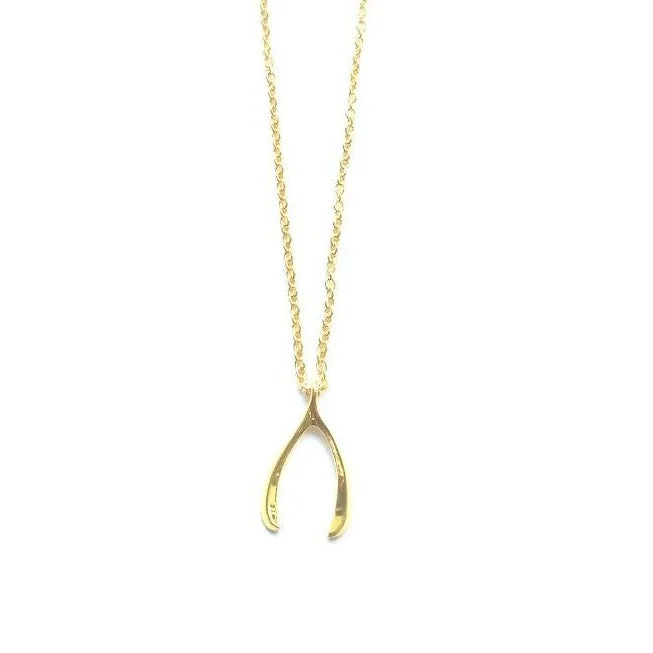 Affordable Elegance – Special Jewelry Sale Now Live Gold Vermeil Wishbone Necklace