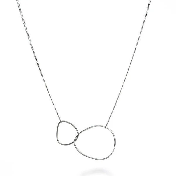Chic, Trendy, And Affordable Jewelry Sale Interlocking Loops On Double Chain Necklace Chic, Trendy, And Affordable Jewelry Sale Interlocking Loops On Double Chain Necklace