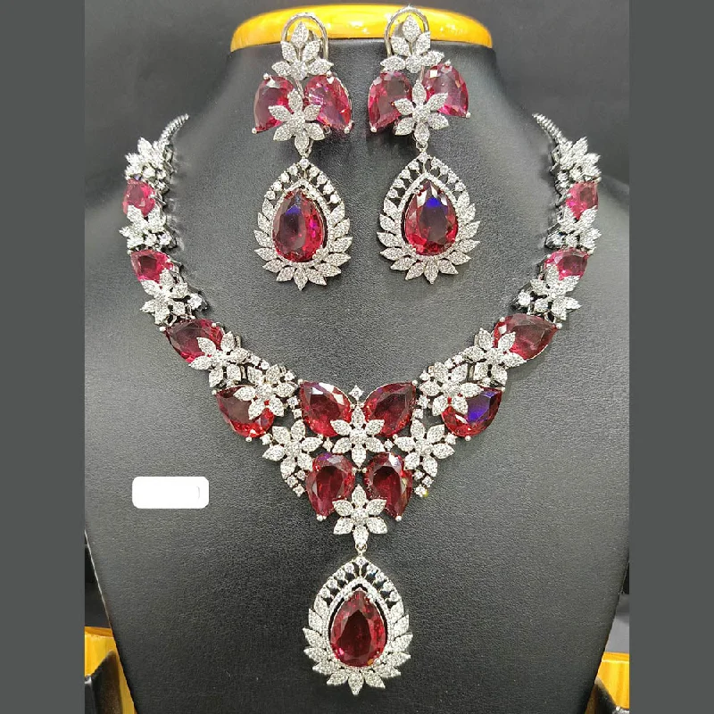 Timeless Elegance At Unbelievable Discounts Jain Jewellers Silver Plated AD Choker Necklace Set Timeless Elegance At Unbelievable Discounts Jain Jewellers Silver Plated AD Choker Necklace Set