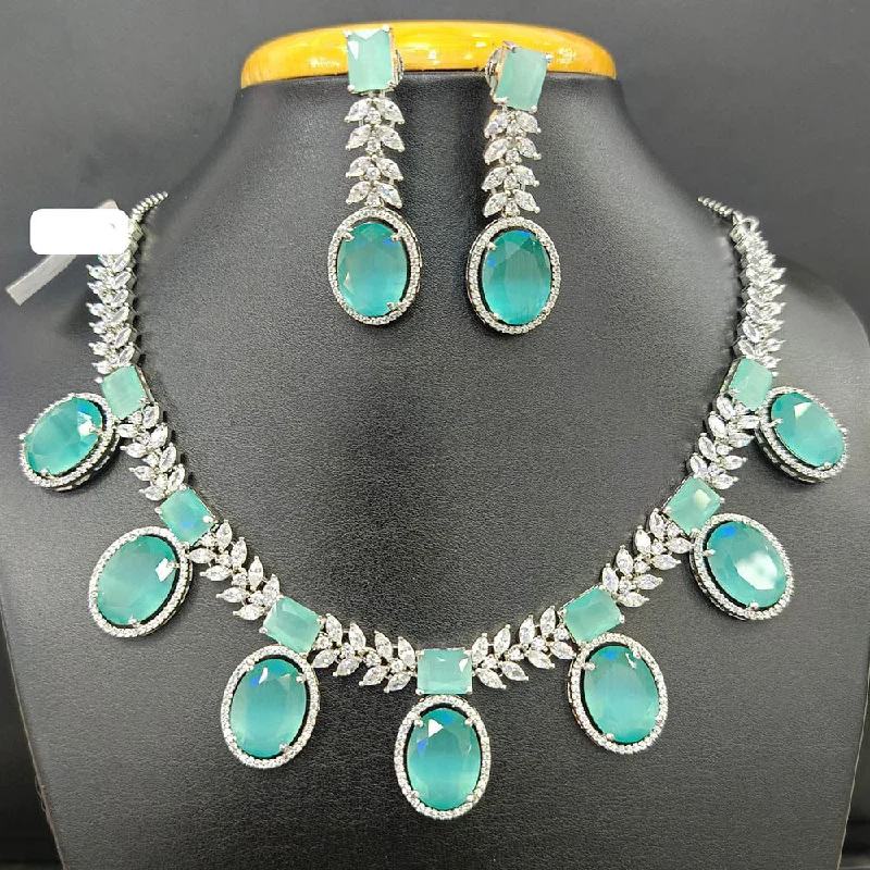 Affordable Elegance – Special Jewelry Sale Now Live Jain Jewellers Silver Plated AD Necklace Set Affordable Elegance – Special Jewelry Sale Now Live Jain Jewellers Silver Plated AD Necklace Set