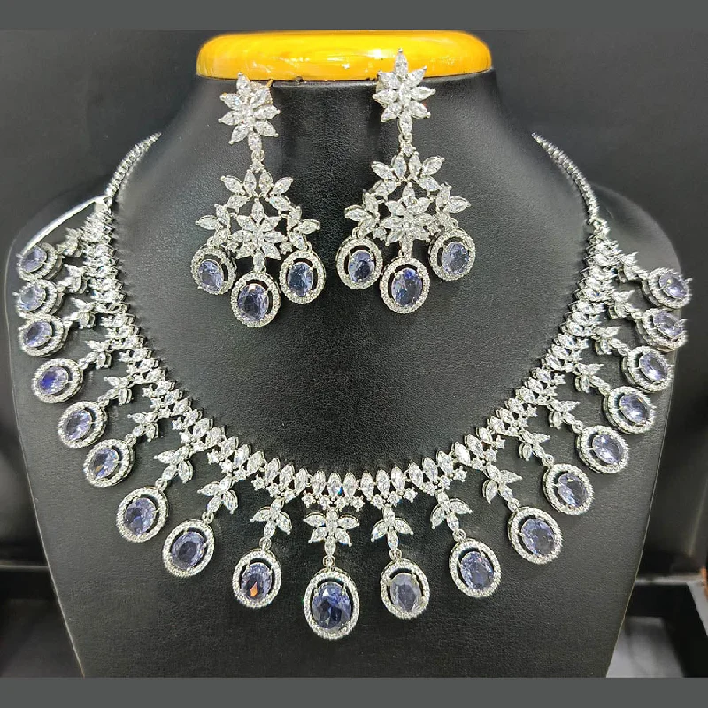The Ultimate Jewelry Sale – Shop Premium Styles Jain Jewellers Silver Plated AD Necklace Set The Ultimate Jewelry Sale – Shop Premium Styles Jain Jewellers Silver Plated AD Necklace Set