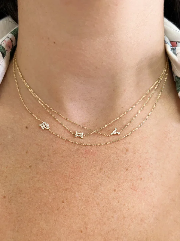 Flash Sale On Exquisite Jewelry – Don't Miss Out Love Letter Pavé Zodiac Necklace