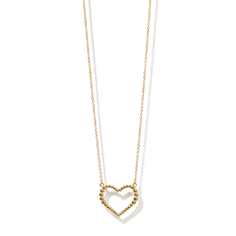 Special Offers On Handcrafted And Designer Jewelry Meadowlark Fizzy Heart Necklace Medium - Gold Plated