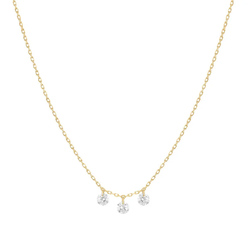 Shop Stylish Jewelry Now And Save Big Danaé hanging 18K Gold Necklace w. Diamonds