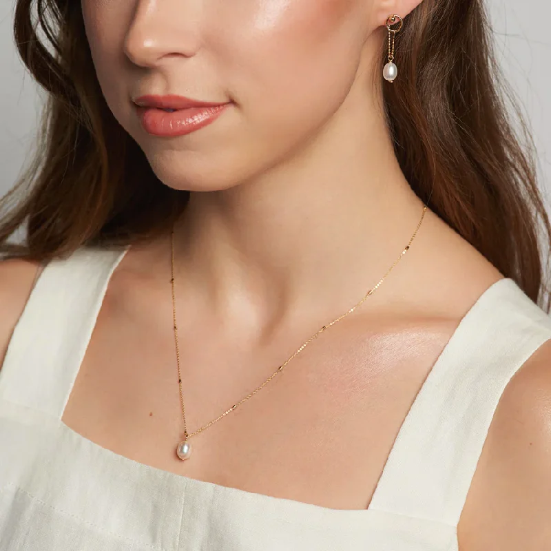 Must-Have Jewelry At Unbelievable Discounts Petite Oval Pearl Bead Necklace