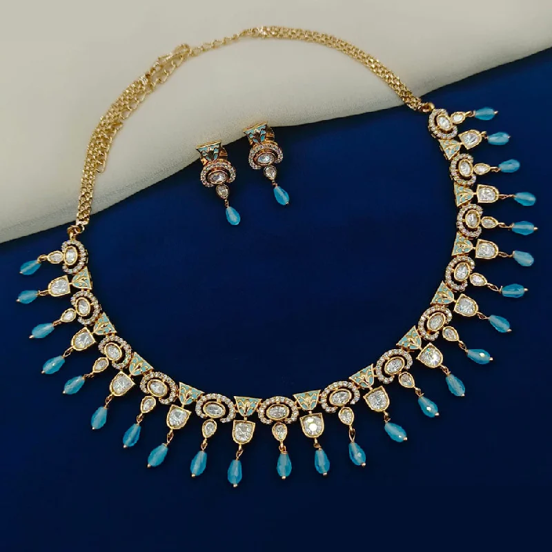 Limited-Time Offer On Elegant Jewelry Pieces Prime Kundan Jewellery Gold Plated Polki Kundan And Beads Necklace Set Limited-Time Offer On Elegant Jewelry Pieces Prime Kundan Jewellery Gold Plated Polki Kundan And Beads Necklace Set
